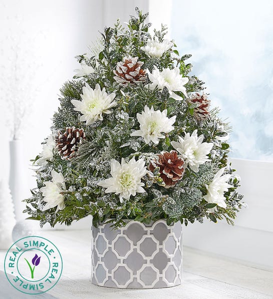 Winter's Snowfall™ Holiday Flower Tree® by Real Simple