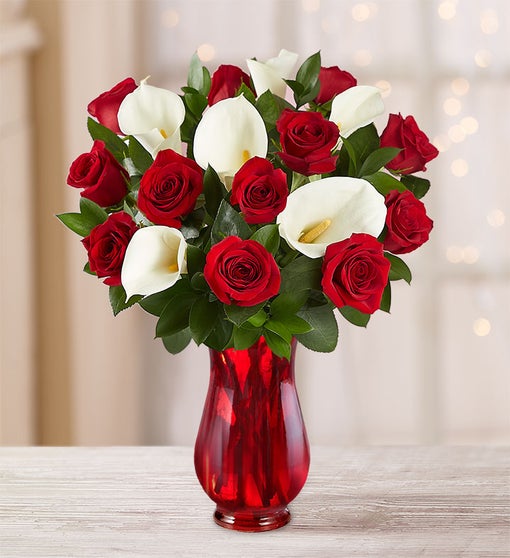 Holiday Red Rose & Calla Lily Bouquet