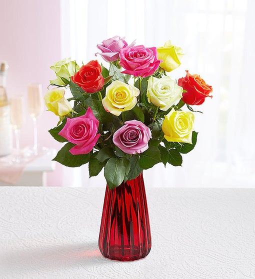 Assorted Roses for Romance Flower Bouquet