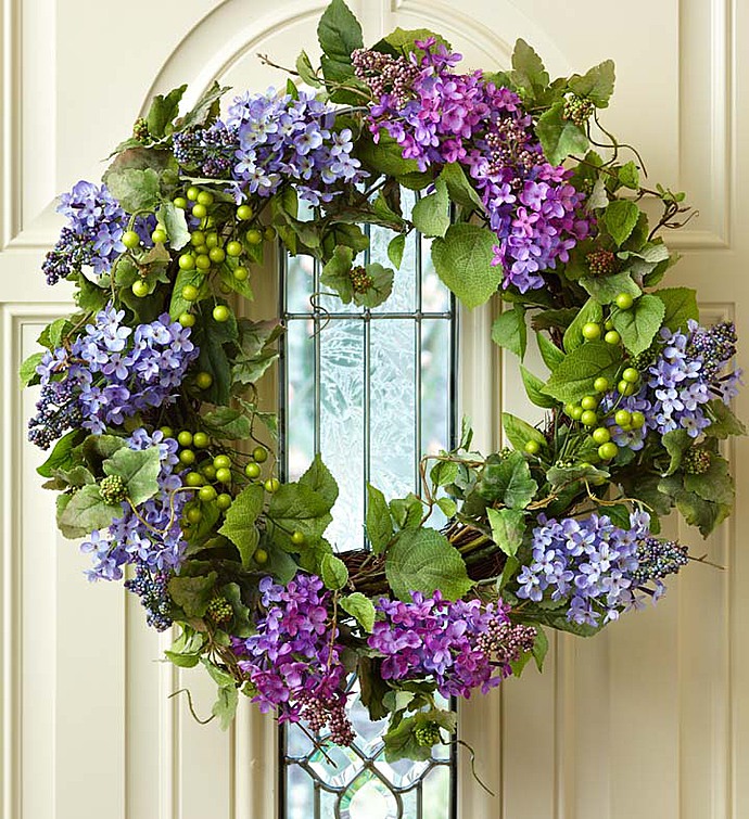  
Faux Lilac Wreath