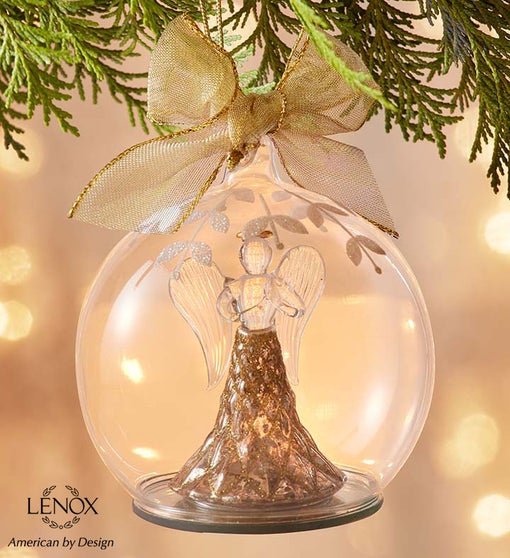 Lenox Holiday Angel Lit Color Changing Ornament
