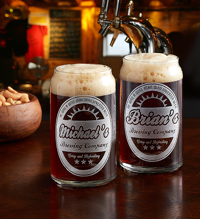 Personalized Beer Can Glass - Set of 2
