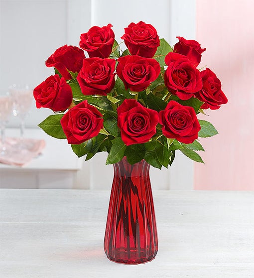 One Dozen Romantic Red Roses