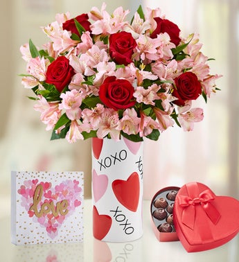 True Love Rose & Peruvian Lily Bouquet
