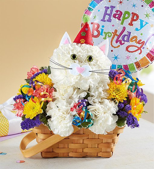 Purrfect Party Cat™
 Flower Bouquet
