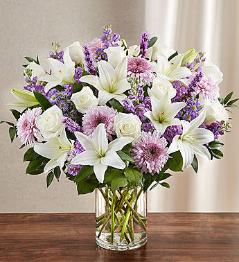 Sincerest Sorrow™ Lavender & White Flower Bouquet
