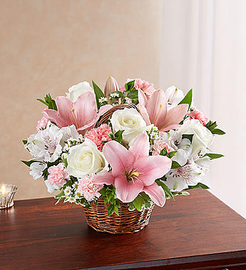 Peace, Prayers & Blessings™ Pink & White Flower Bouquet