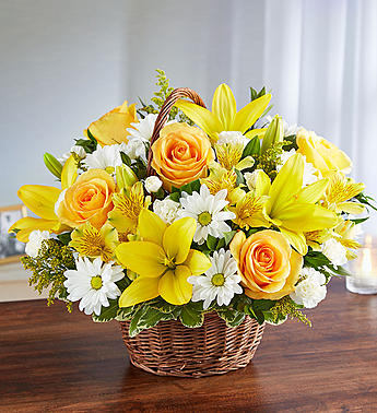 Peace, Prayers & Blessings™ Yellow & White Flower Bouquet