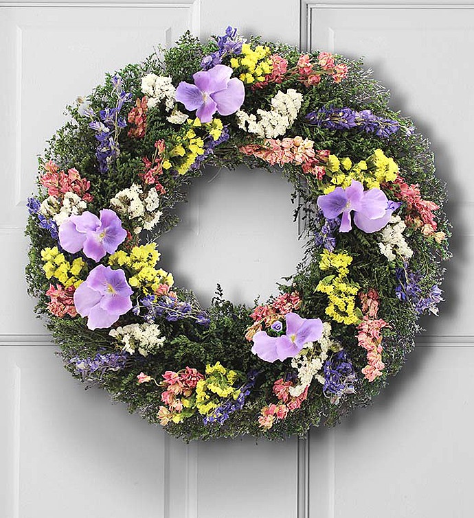 Preserved Pansy Wreath

