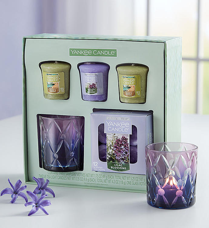 Yankee Candle Lilac Blossom Gift Set Flower Bouquet