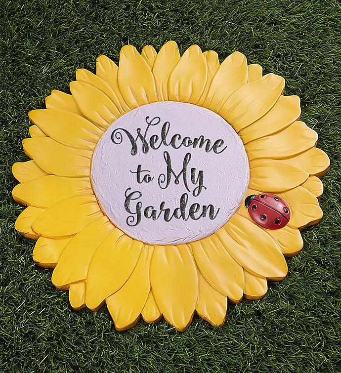 Personalized Sunflower Garden Stone
