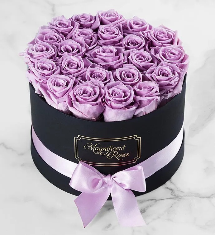 Magnificent Roses™ Preserved Lavender Roses
 Flower Bouquet