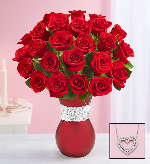 Sparkle Her Day Red Roses Flower Bouquet