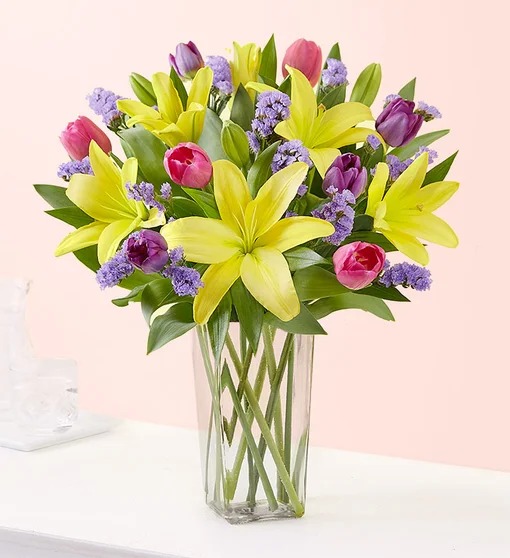 Spring Tulip & Lily Bouquet Flower Bouquet