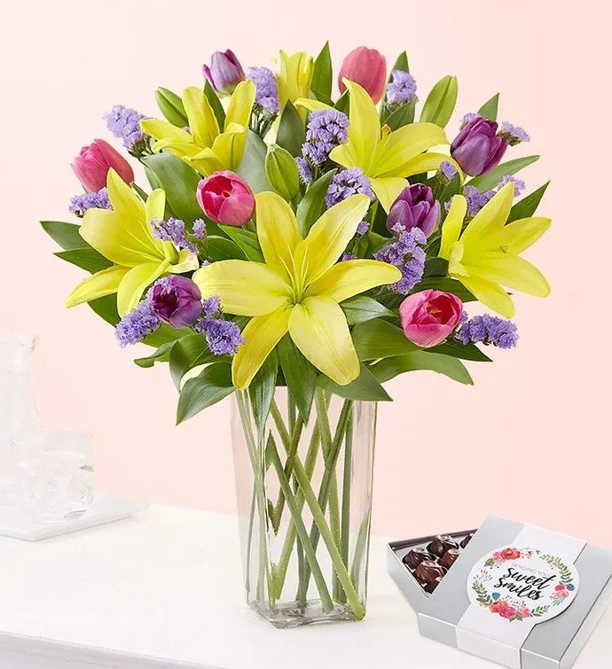 Spring Tulip & Lily Bouquet Flower Bouquet