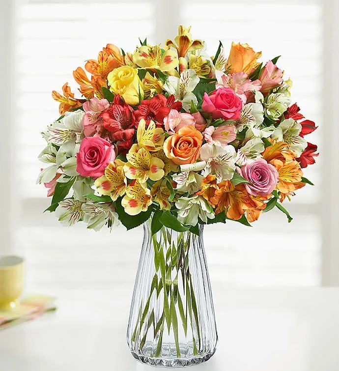 Assorted Roses & Peruvian Lily Bouquet for Mom
 Flower Bouquet