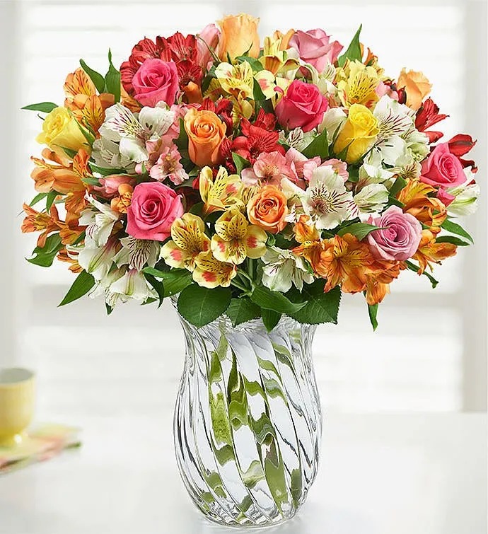 Assorted Roses & Peruvian Lily Bouquet for Mom
 Flower Bouquet