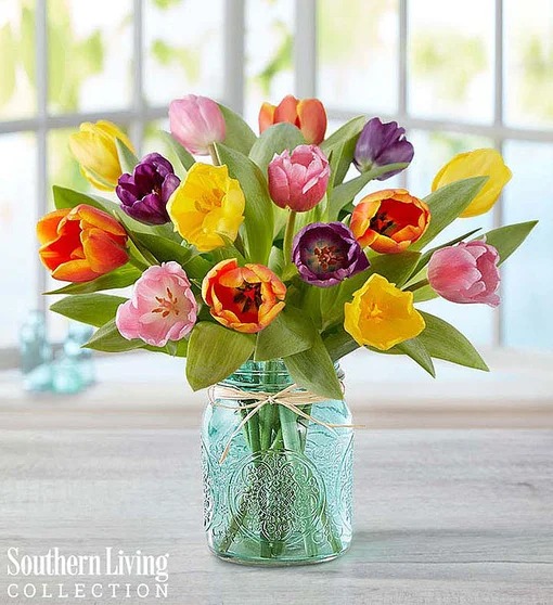 Assorted Tulips by Southern Living Flower Bouquet