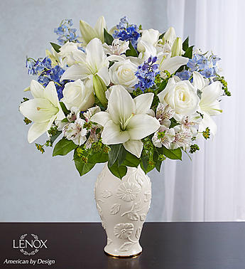 Loving Blooms™ Lenox® Blue & White Flower Bouquet