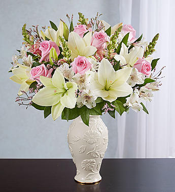 Loving Blooms™ Lenox® Pink & White Flower Bouquet