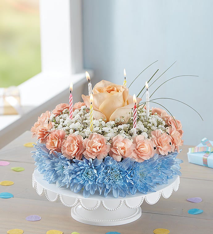 Birthday Wishes Flower Cake ® Coastal