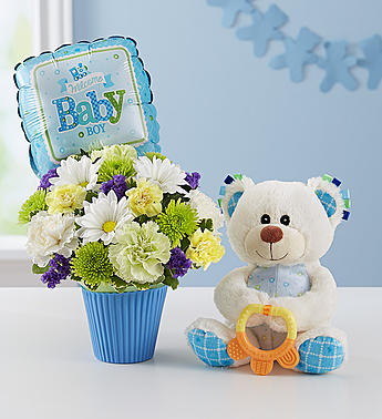 Lotsa Love® Welcome Baby Boy Flower Bouquet