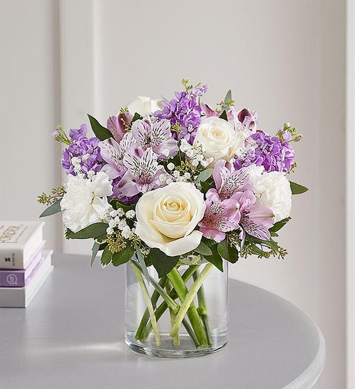 Lovely Lavender & White Flower Arrangement