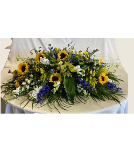 Summer Meadows Casket Spray