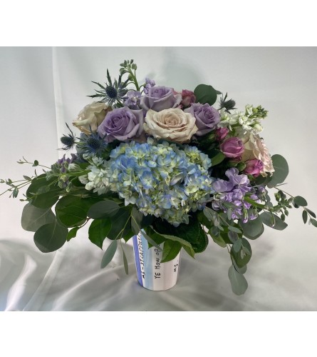 Welcome Baby Blue Flower Bouquet