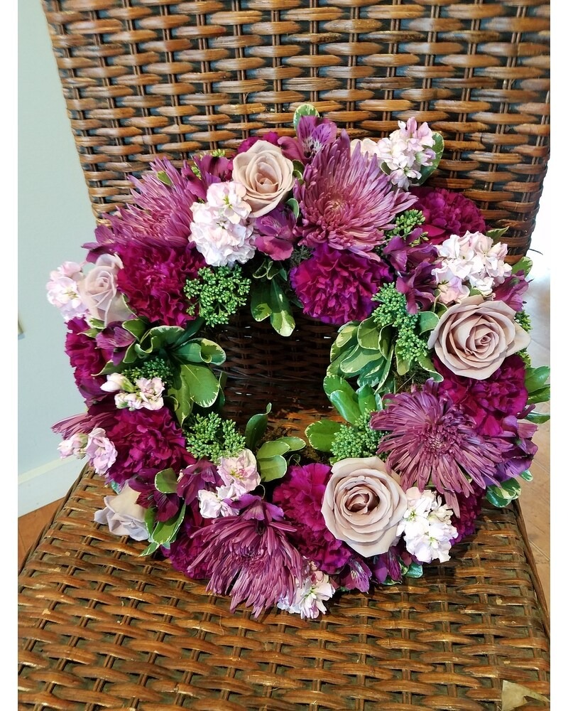 Lavender Tones Funeral Wreath