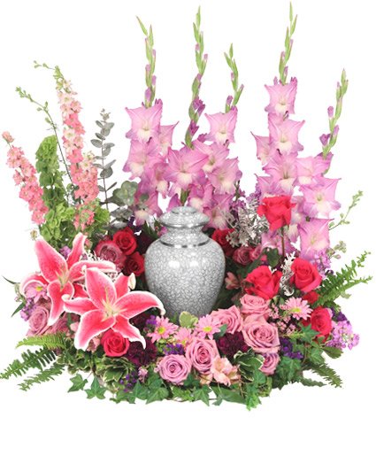 Always-In-Our-Hearts-Urn Flower Bouquet