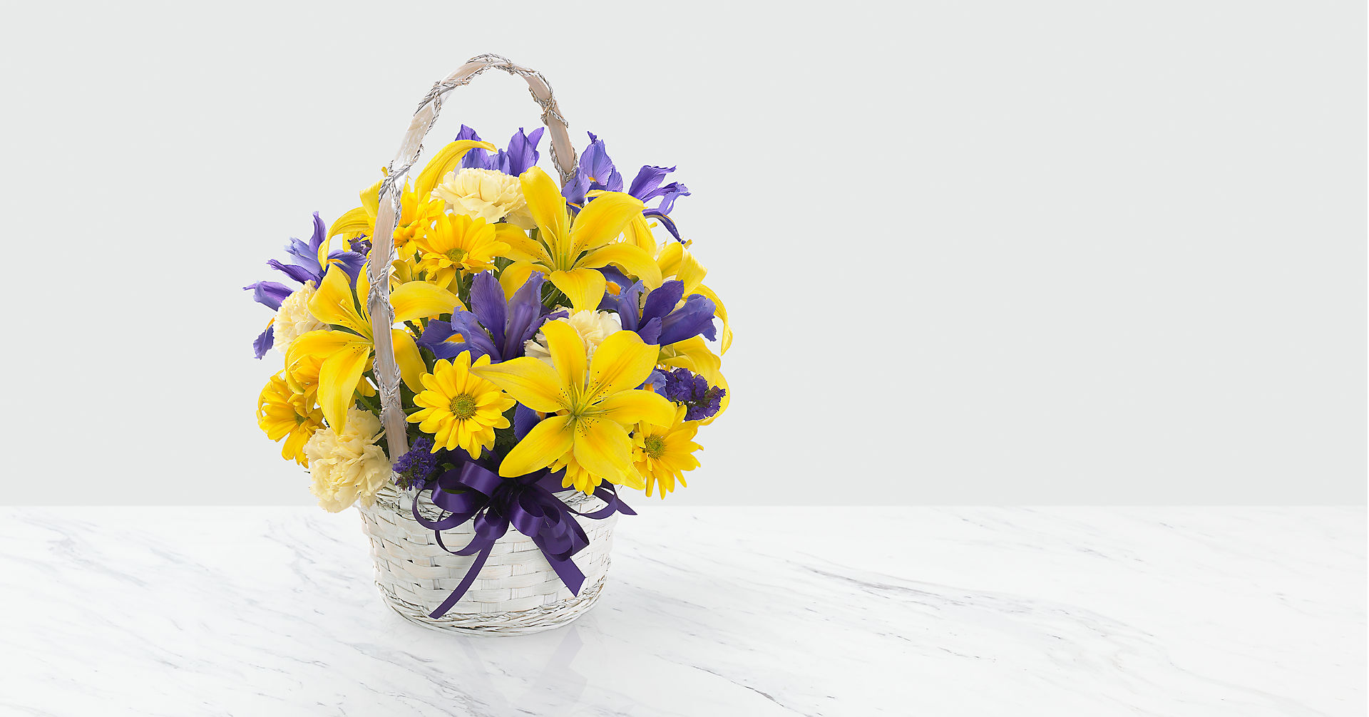 The Spirit of Spring Basket Flower Bouquet