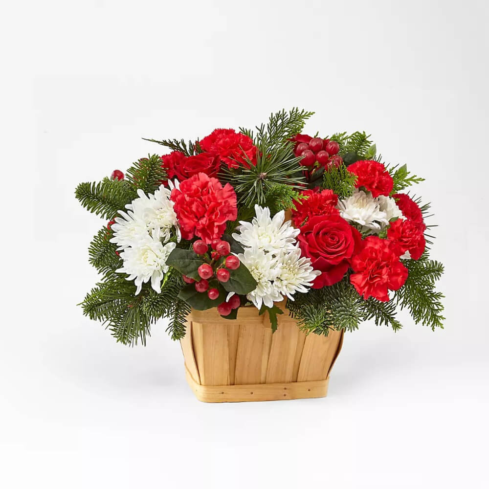 Good Tidings Floral Basket Flower Bouquet