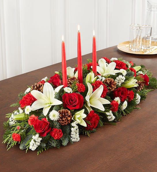 Traditional Christmas Centerpiece XL Flower Bouquet