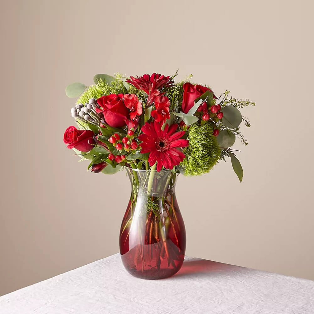 Original Spruced Up Bouquet with Vase