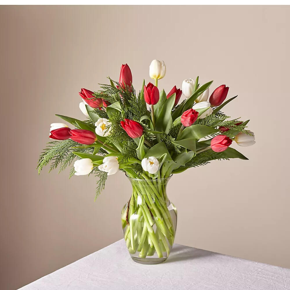 Original New Traditions Tulip Bouquet with Vase Flower Bouquet