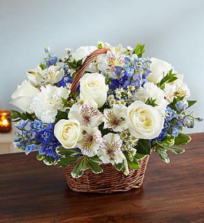Blessings - Blue and White Flower Bouquet