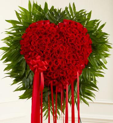 Red Rose Love Heart Flower Bouquet