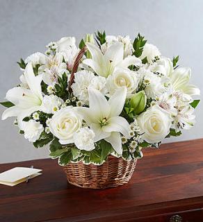 Blessing All White Flower Bouquet