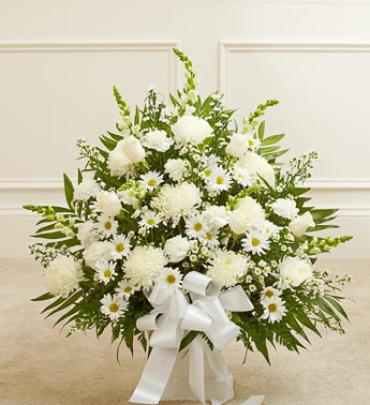 White Floor Arrangement Flower Bouquet