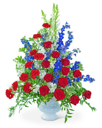 Valiant Honor Urn Flower Bouquet