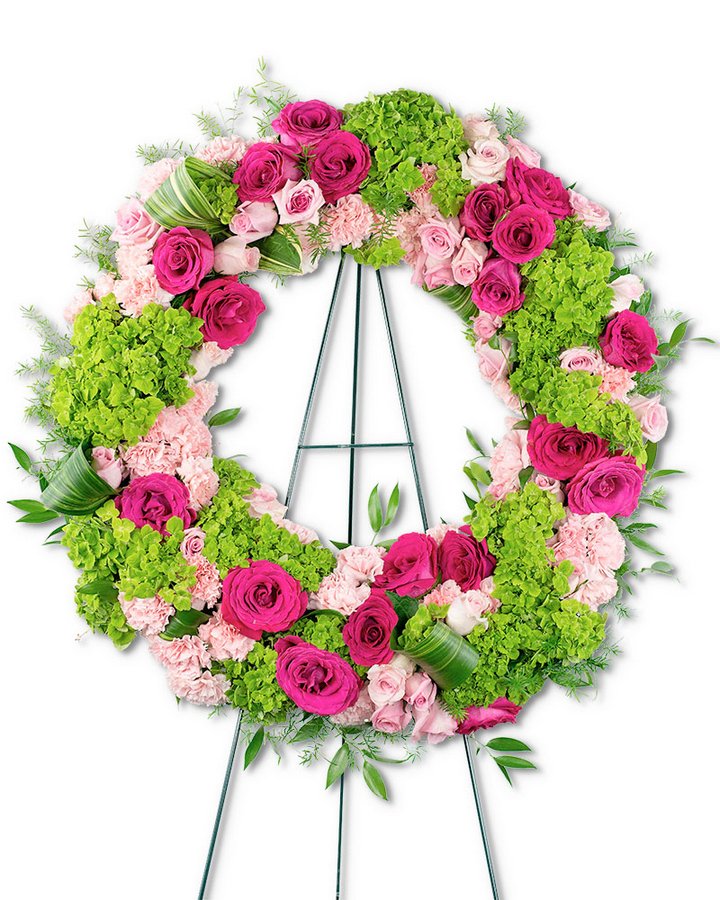Eternally Grateful Wreath Flower Bouquet