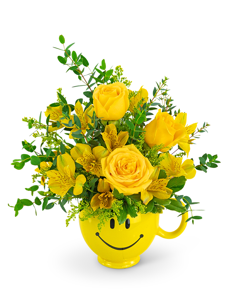 Send a Smile Mug Flower Bouquet