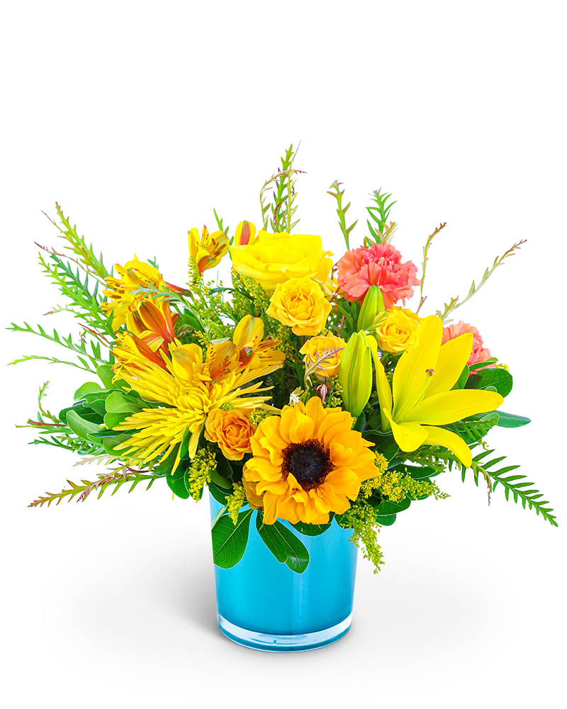 Sun-Kissed Topaz Flower Bouquet