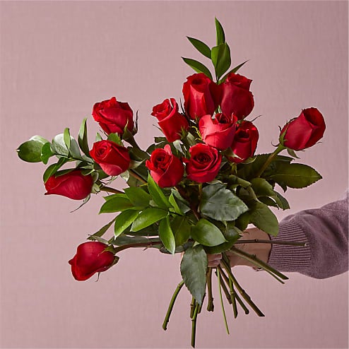 12 Red Roses with Vase