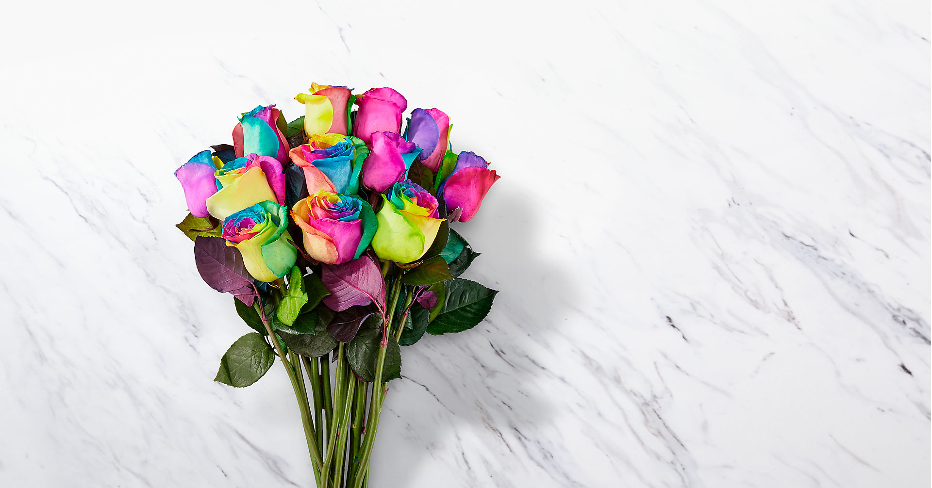 Time to Celebrate Rainbow Rose Bouquet