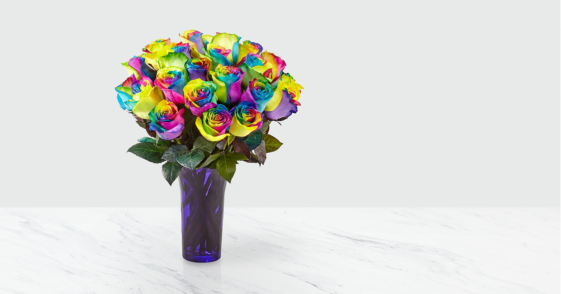 Time to Celebrate Rainbow Rose Bouquet Flower Bouquet