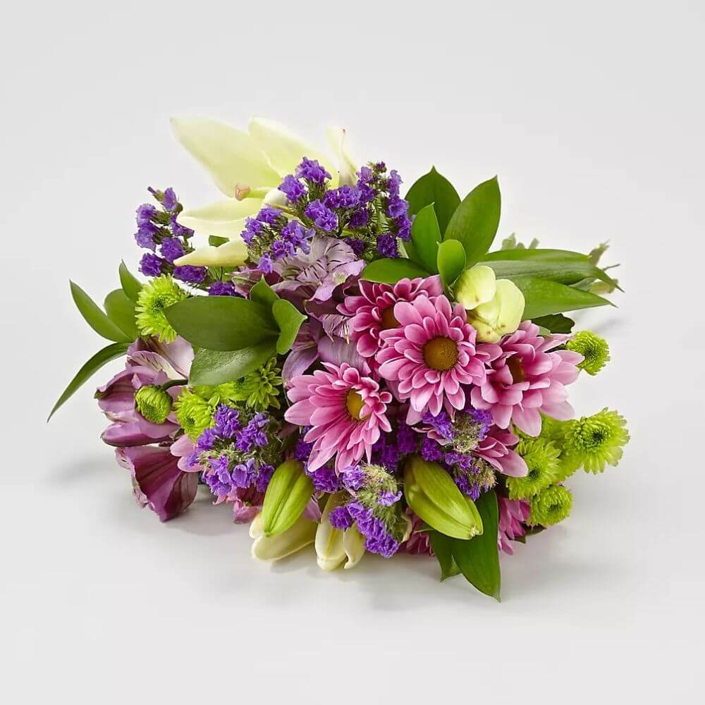 Lavender Fields Mixed Flower Bouquet with Vase