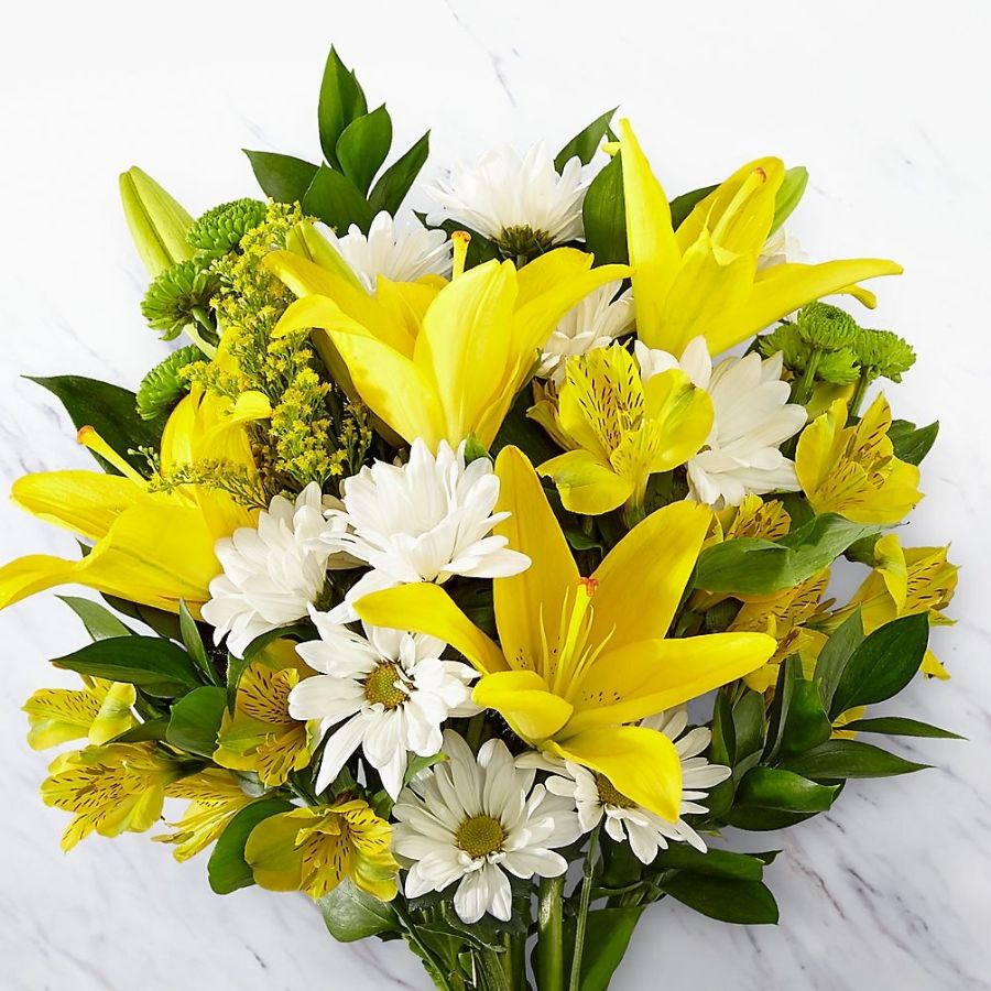 Rain or Shine Yellow and White Designers Choice Bouquet