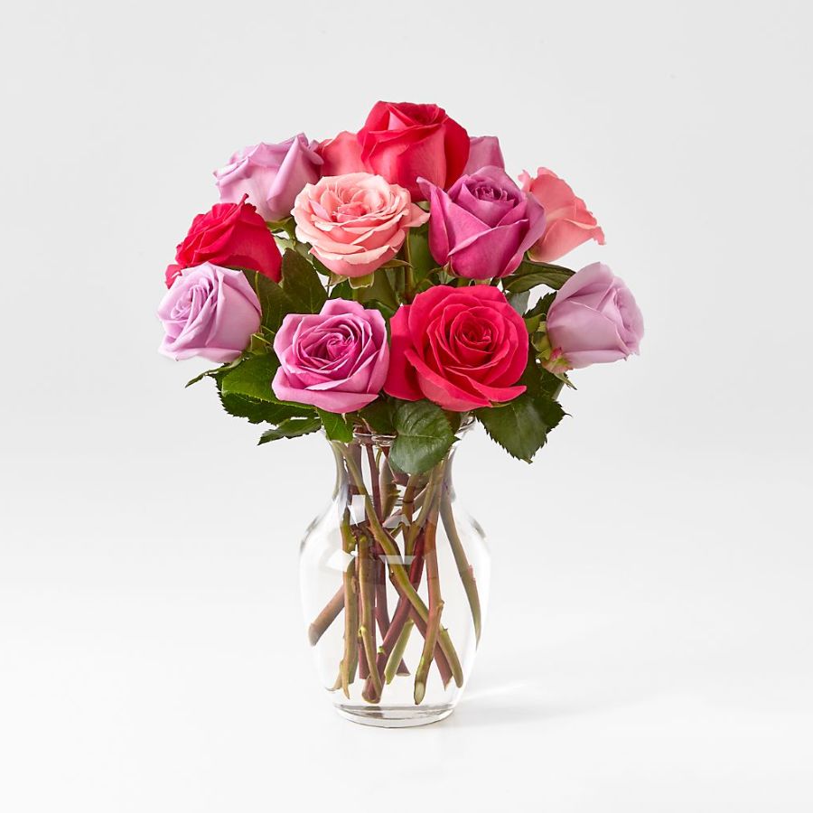 Love and Roses- Includes FREE Small Bear Flower Bouquet